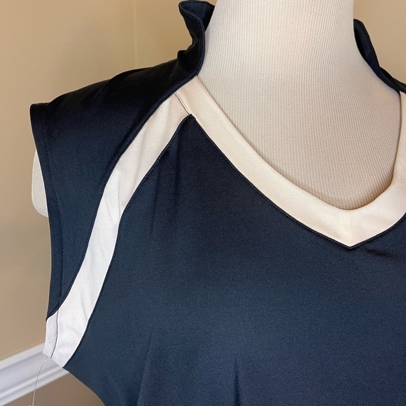 KATE LORD Performance Stand Up Collar Golf Polo Back Tan Size XL - Picture 3 of 9